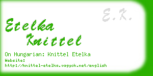etelka knittel business card